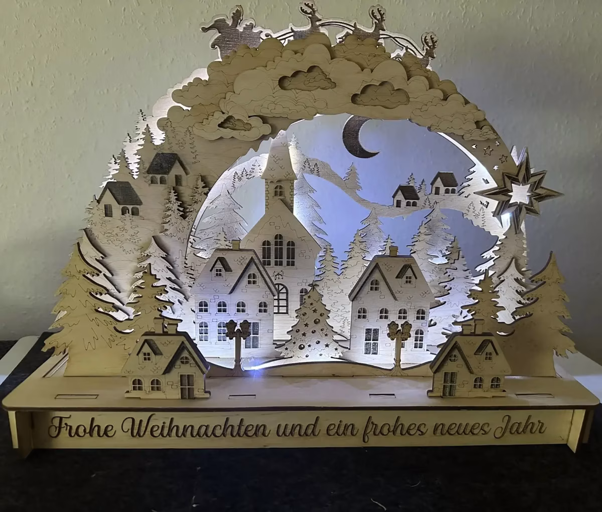 Schwibbogen Winterdorf – Weihnachtliche Dekoration