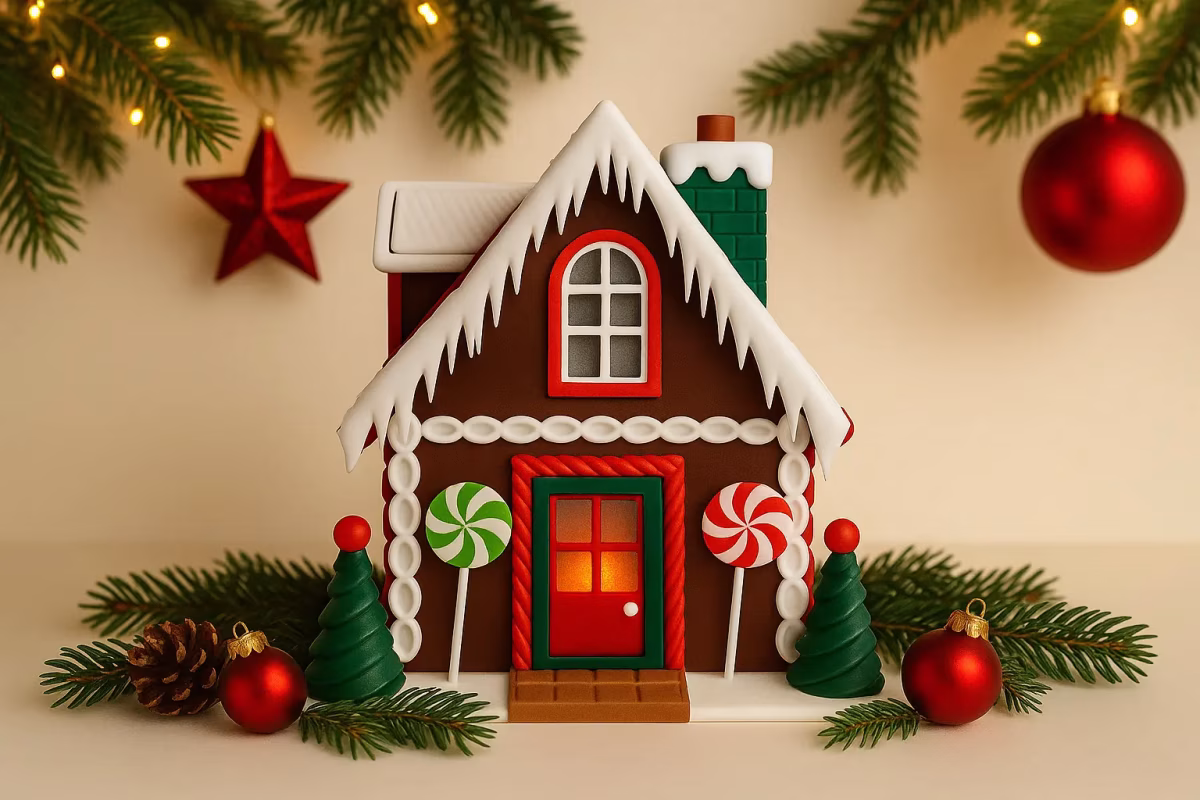 Lebkuchenhaus – dekoratives Haus für Winter & Weihnachten