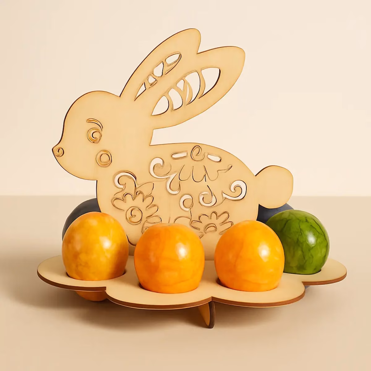 Osterhase Figur – Osterdeko mit Platz für mehrere Eier