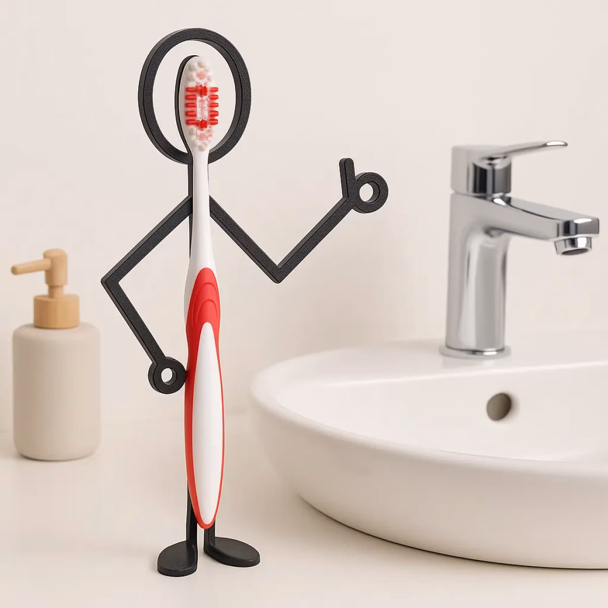 Strichmännchen – Deko mit Funktion fürs Bad