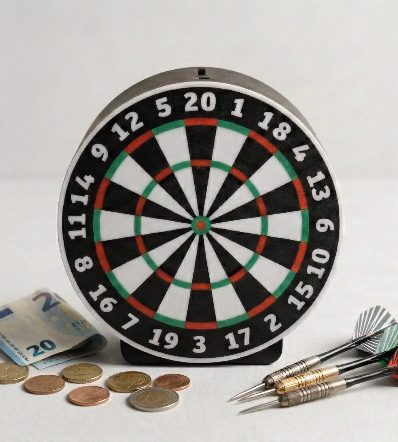 Spardose Dartscheibe stehend