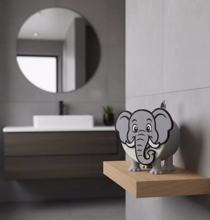 Gustav – Elefant mit Humor fürs stille Örtchen