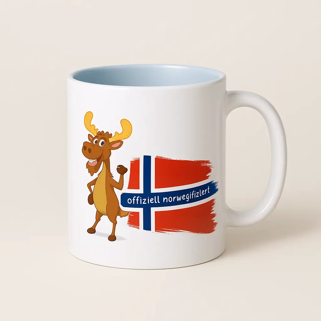 Norwegen Tasse – Elchmotiv für Skandinavienfreunde