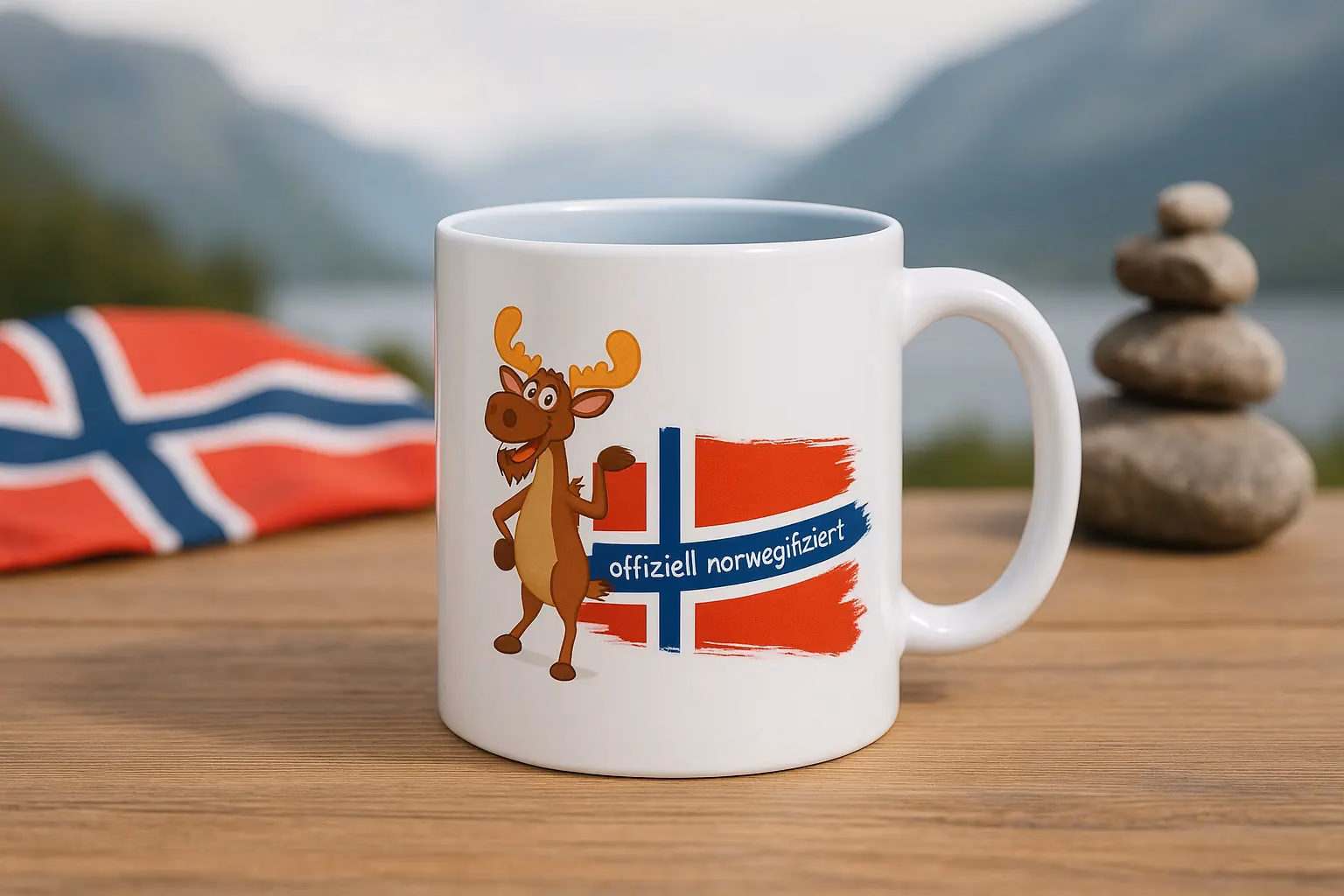 Norwegen Tasse – Elchmotiv für Skandinavienfreunde