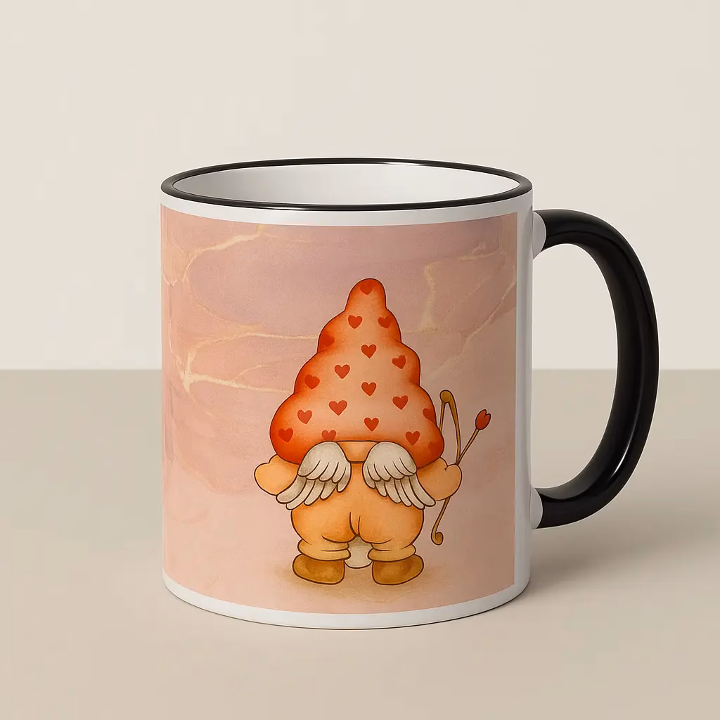 Gnom Tasse – vorne Herz, hinten Humor
