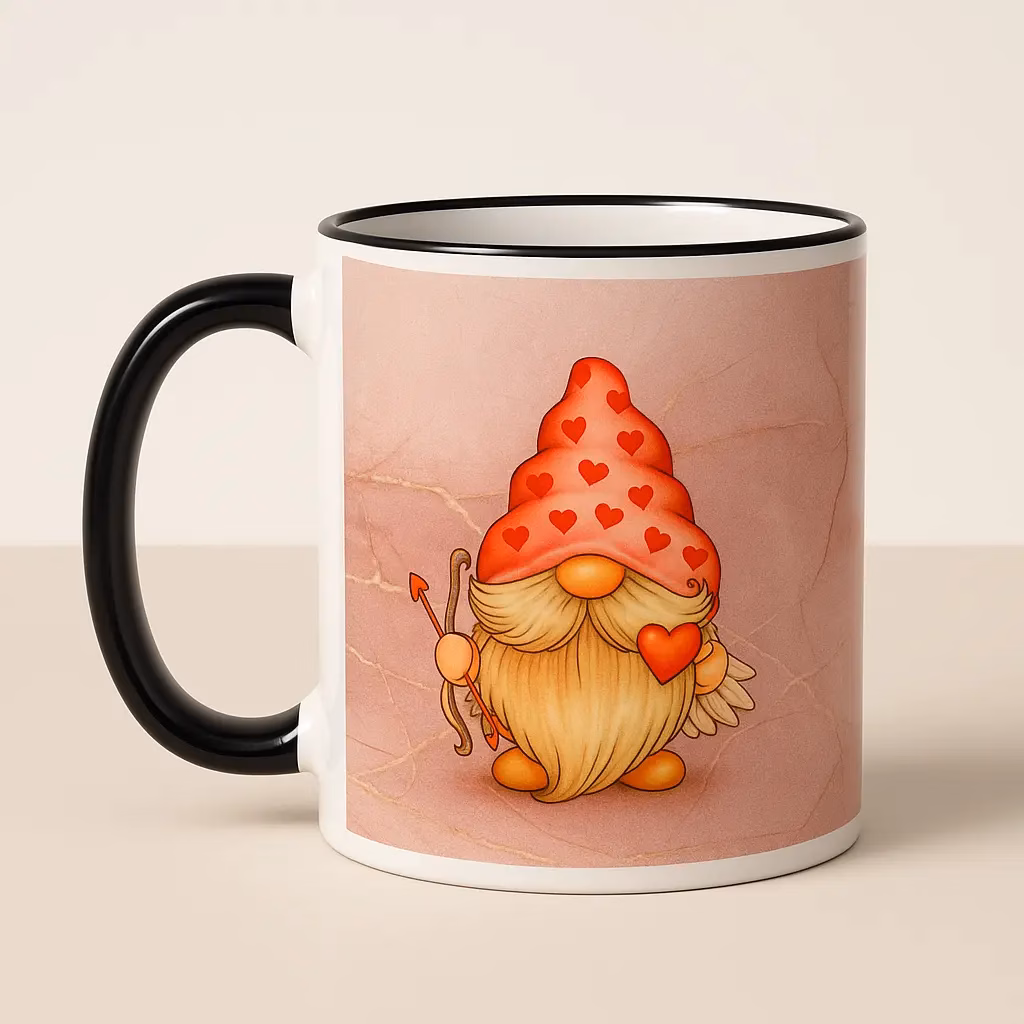 Gnom Tasse – vorne Herz, hinten Humor