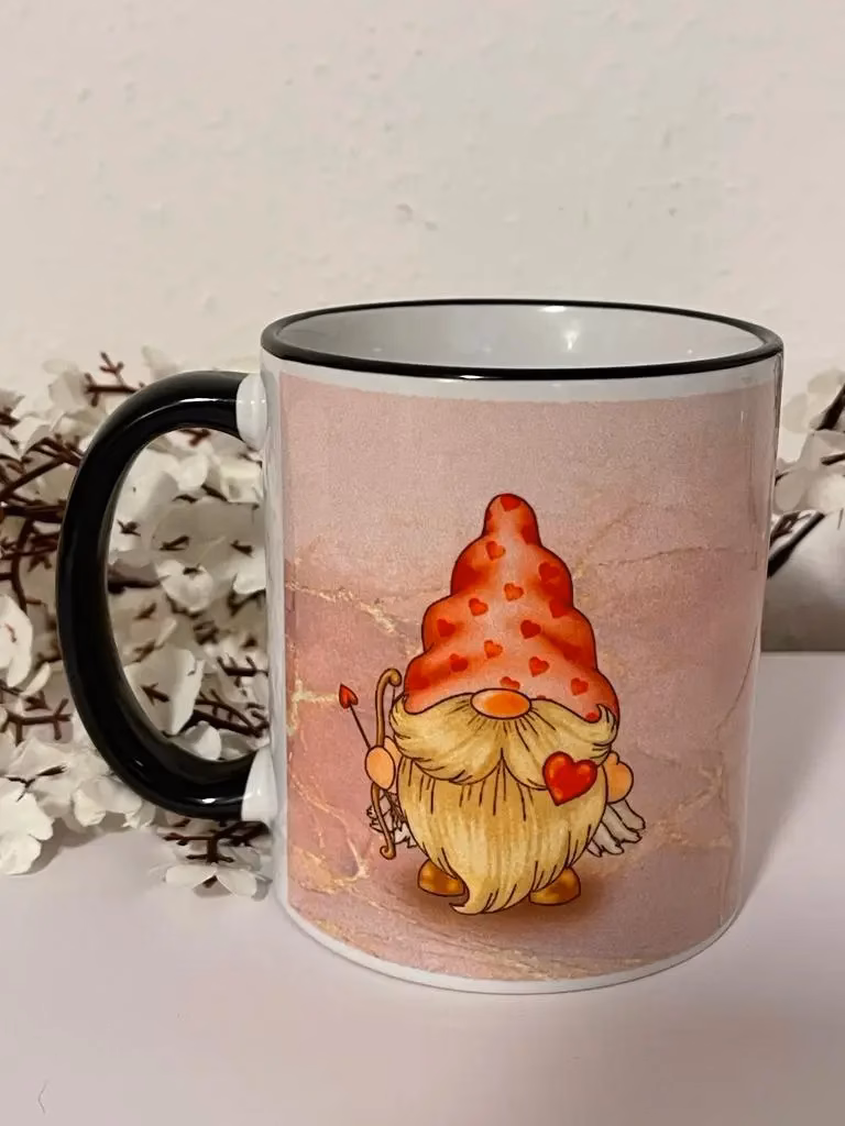 Gnom Tasse – vorne Herz, hinten Humor
