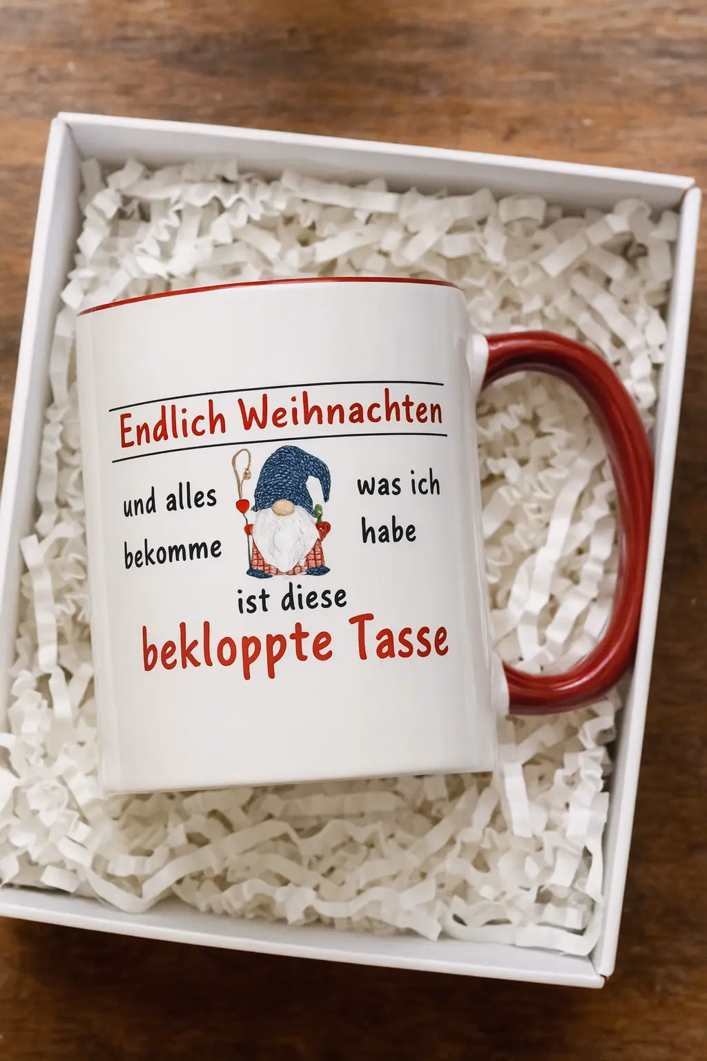 Weihnachtstasse – lustige Geschenkidee für Freunde & Kollegen