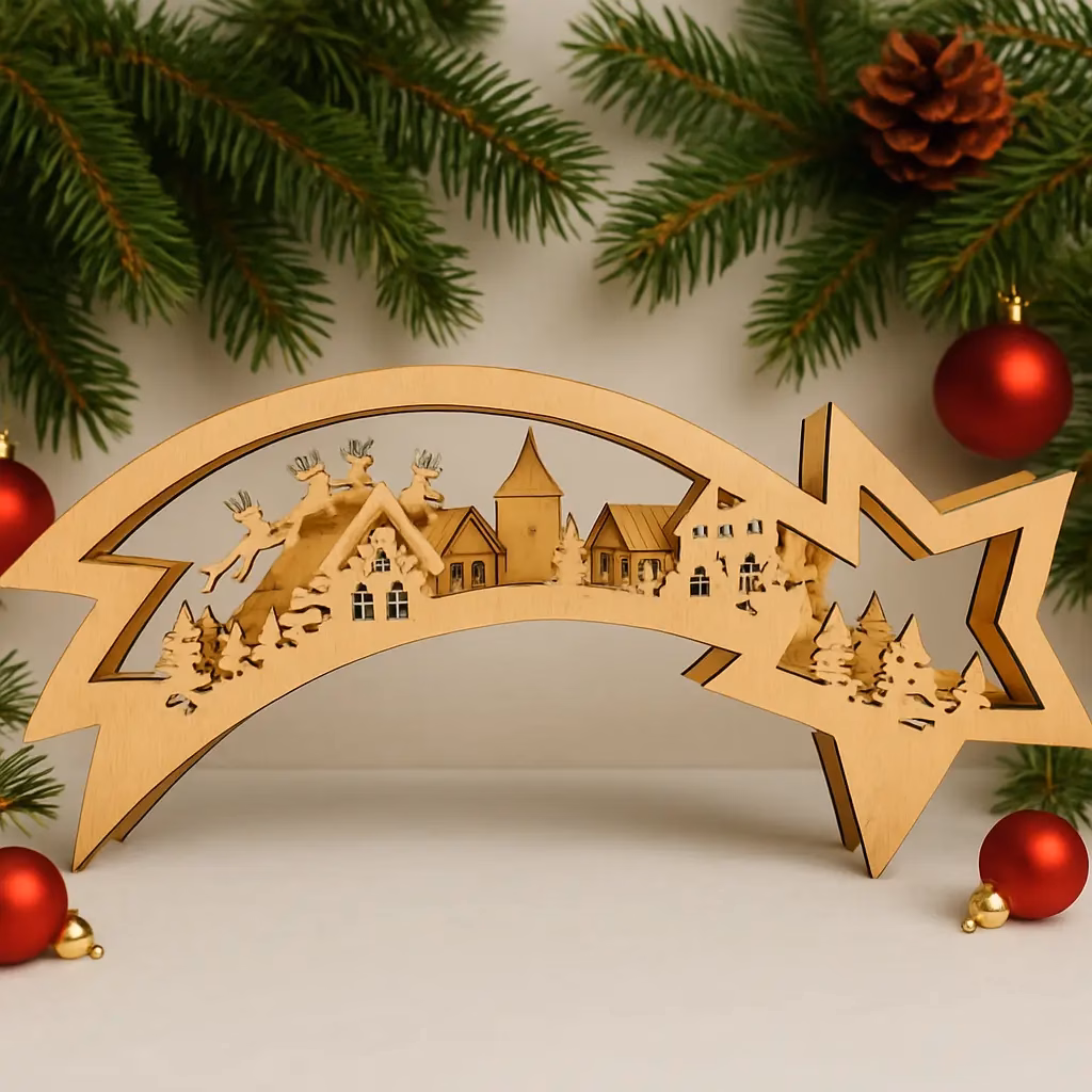 Sternschnuppe Weihnachtsstern – Winterdeko