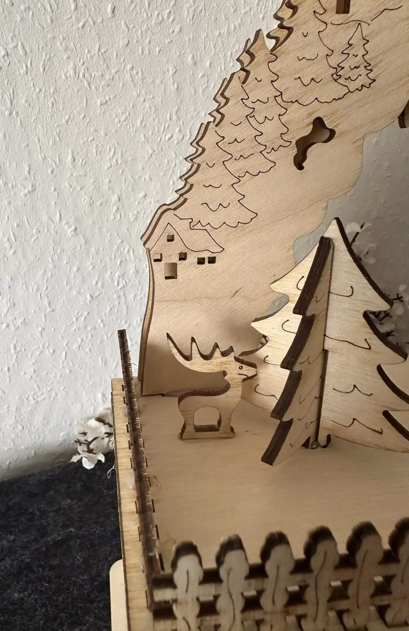 Schwibbogen Weihnachtsdorf – Winterlandschaft auf 2 Etagen