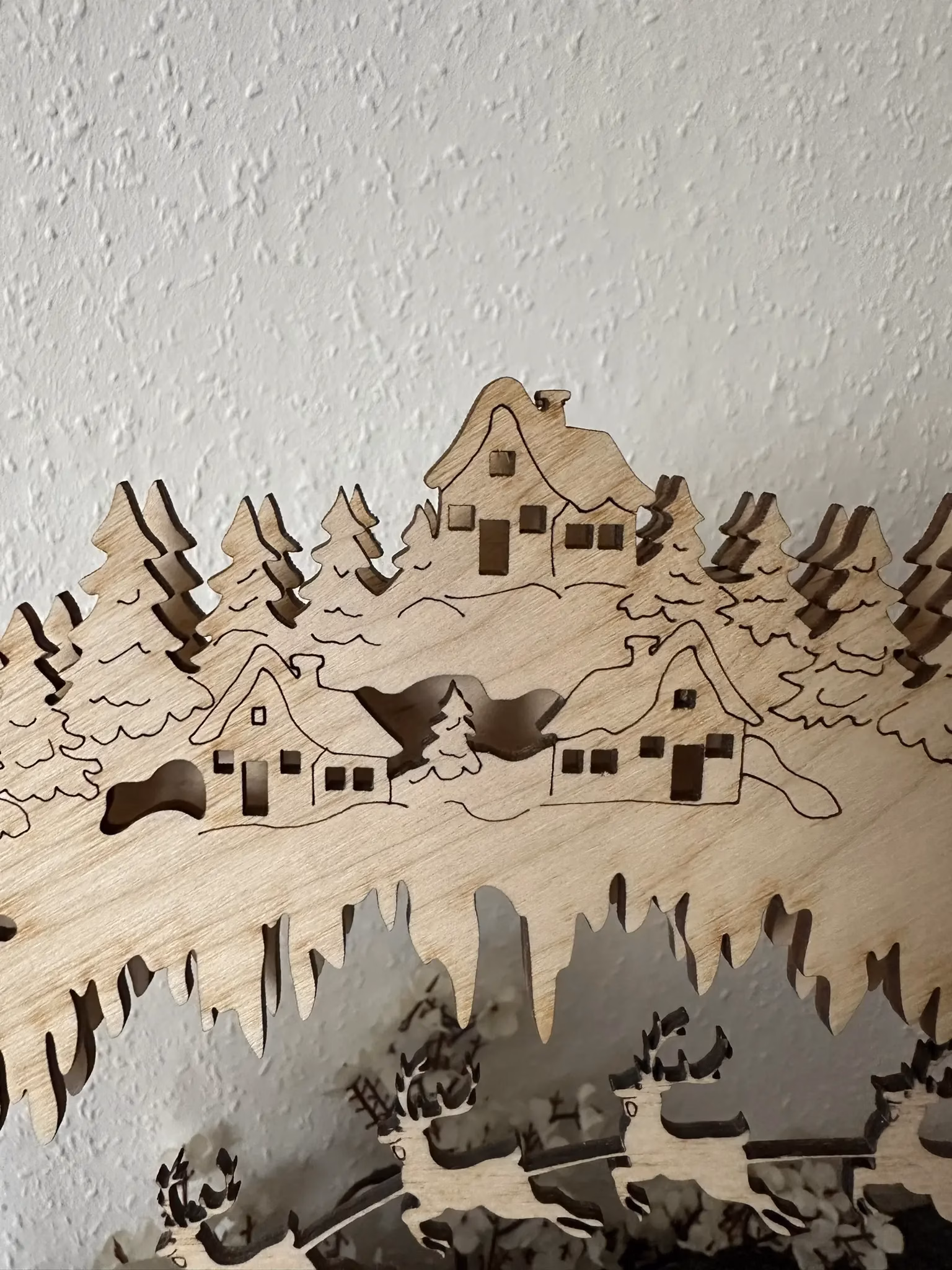 Schwibbogen Weihnachtsdorf – Winterlandschaft auf 2 Etagen