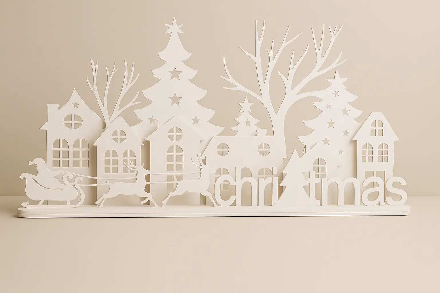Weihnachtsdorf mit Schlitten – festlich & stimmungsvoll