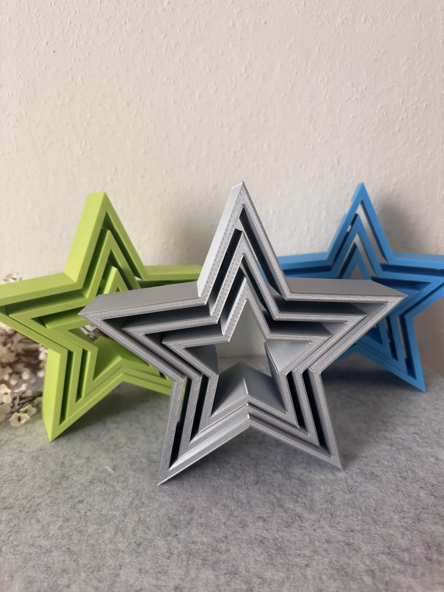 Weihnachtssterne im 3er Set – Deko zum Selbstgestalten