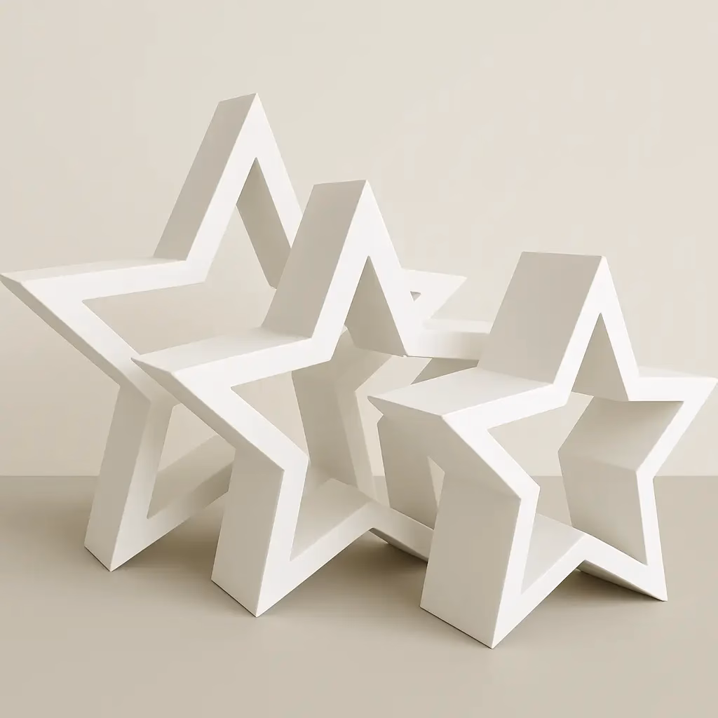 Sterne zur Weihnachtsdeko – für DIY Projekte, einzeln oder als 3er-Set