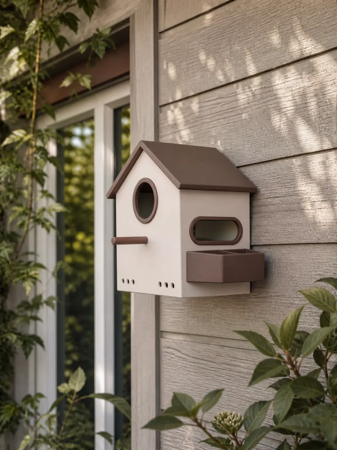 Vogelhaus/Nistkasten mit Futterstelle