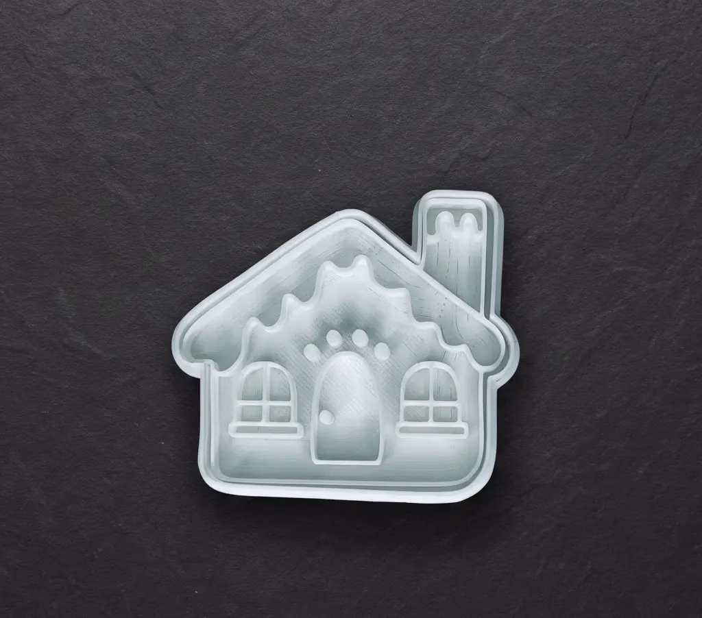 Ausstechform Weihnachtshaus inkl. Stempel
