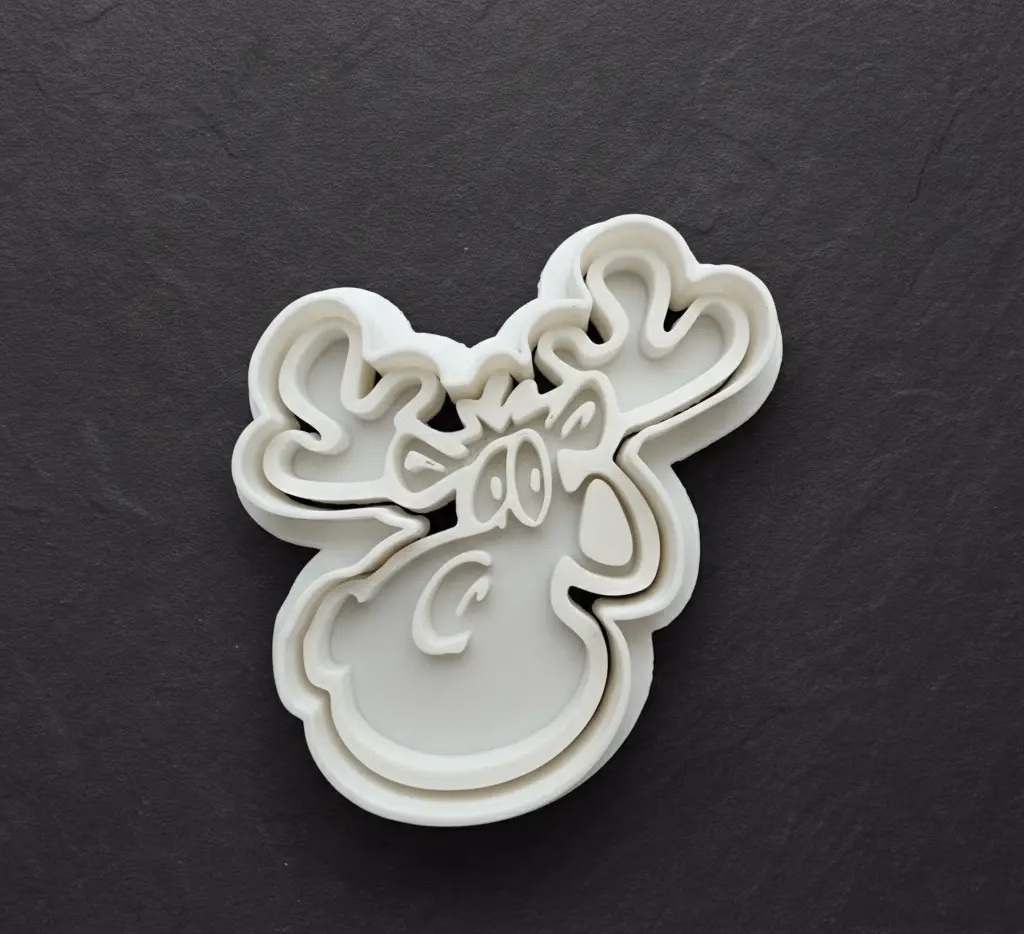 Ausstechform Lustiger Elch inkl. Stempel