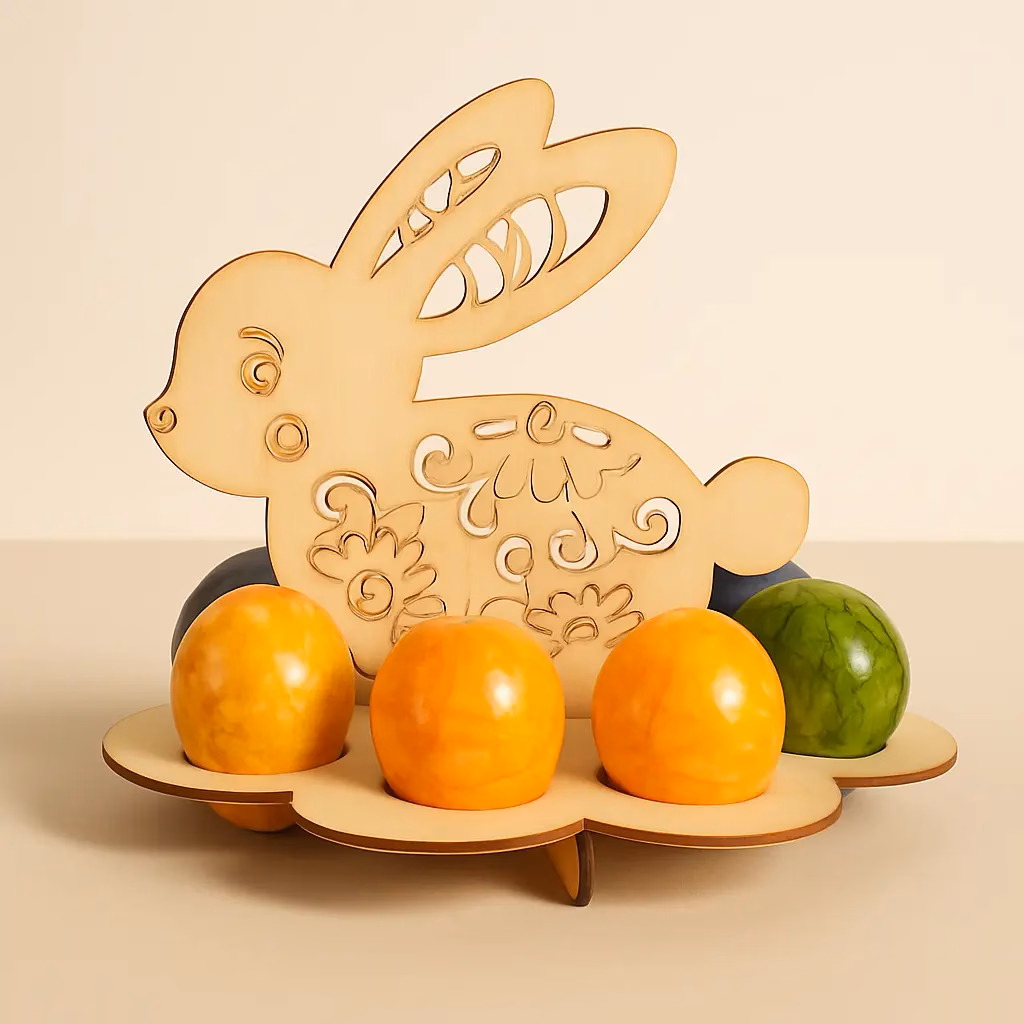 Osterhase Figur – Osterdeko mit Platz für mehrere Eier
