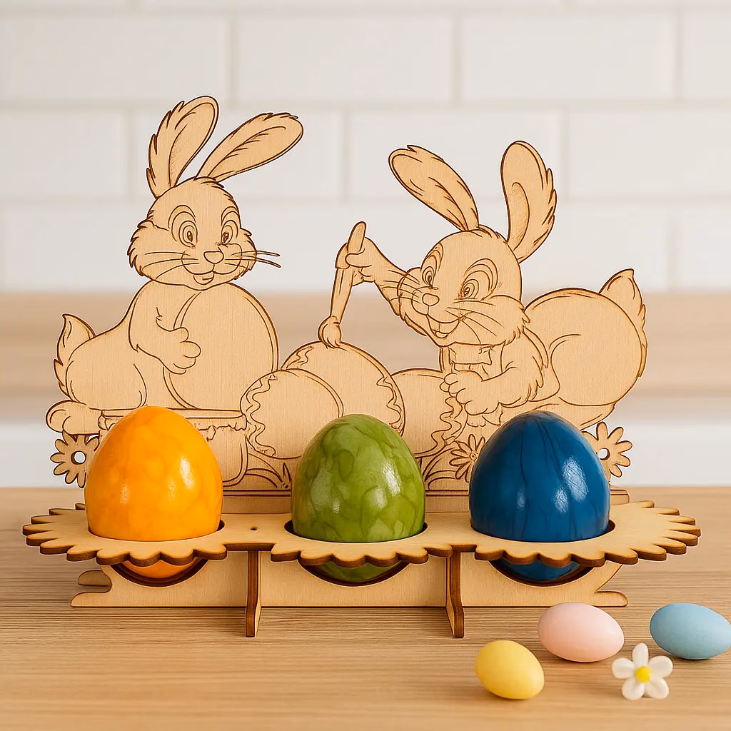 Osterhase Tischdeko – dekorativer Halter für Eier