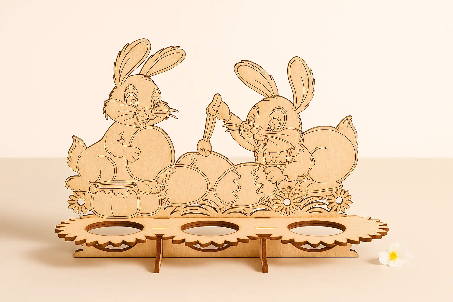 Osterhase Tischdeko – dekorativer Halter für Eier
