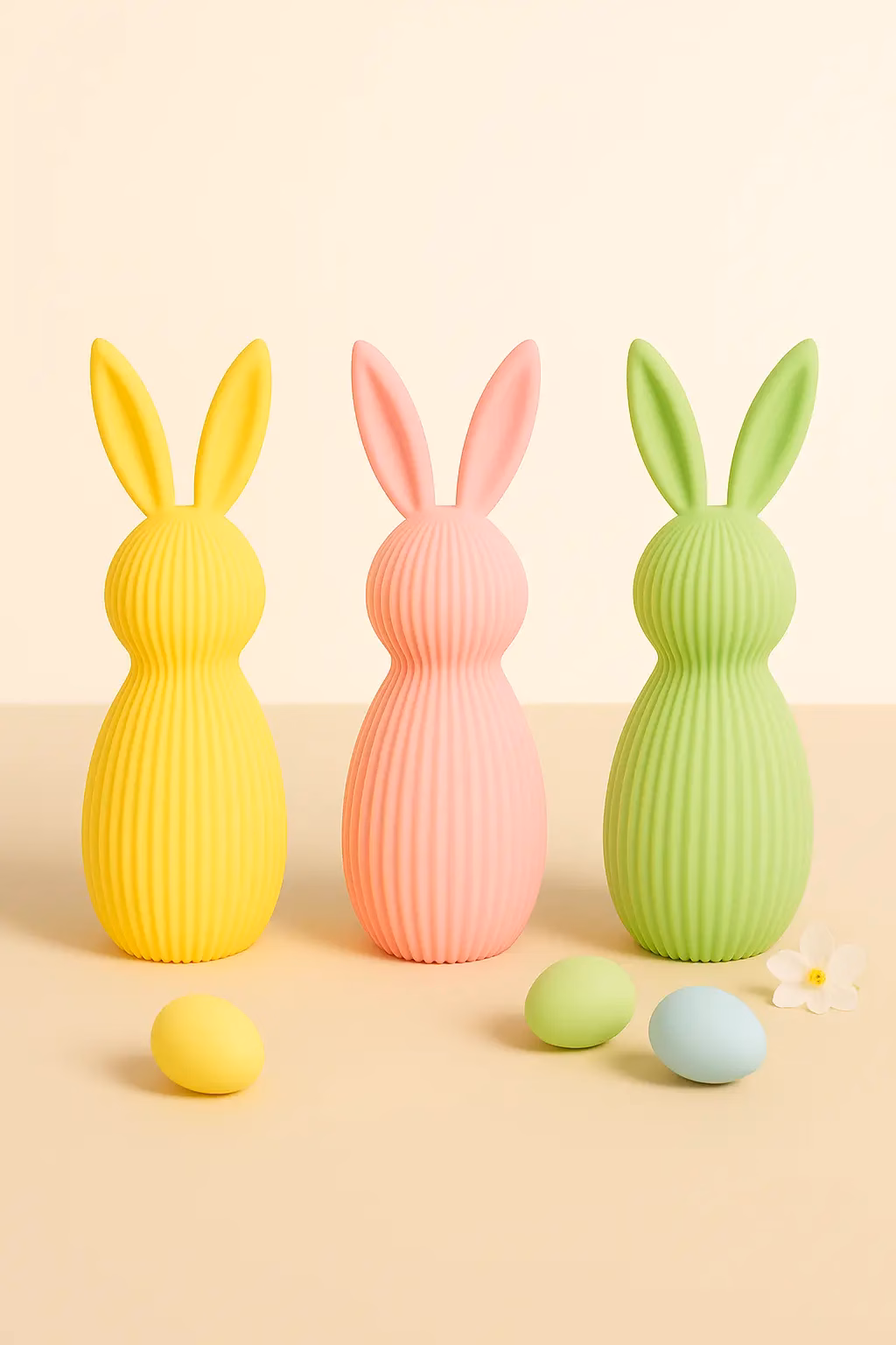 Hasen Figuren modern – schlichte Osterdekoration