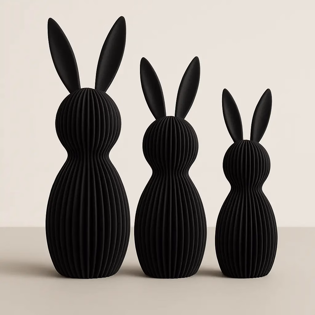 Hasen Figuren modern – schlichte Osterdekoration