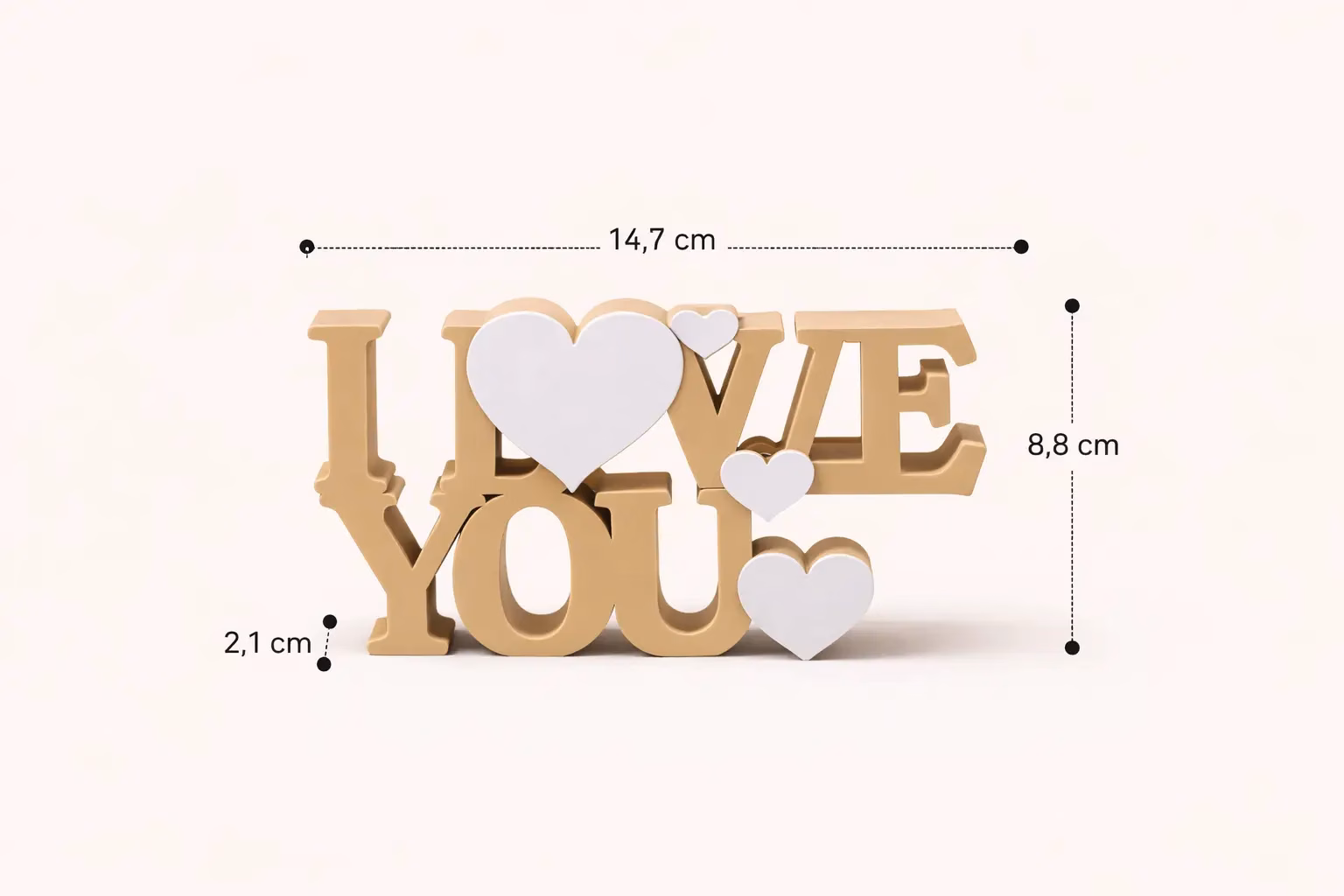 I love you Schriftzug mit Herzen