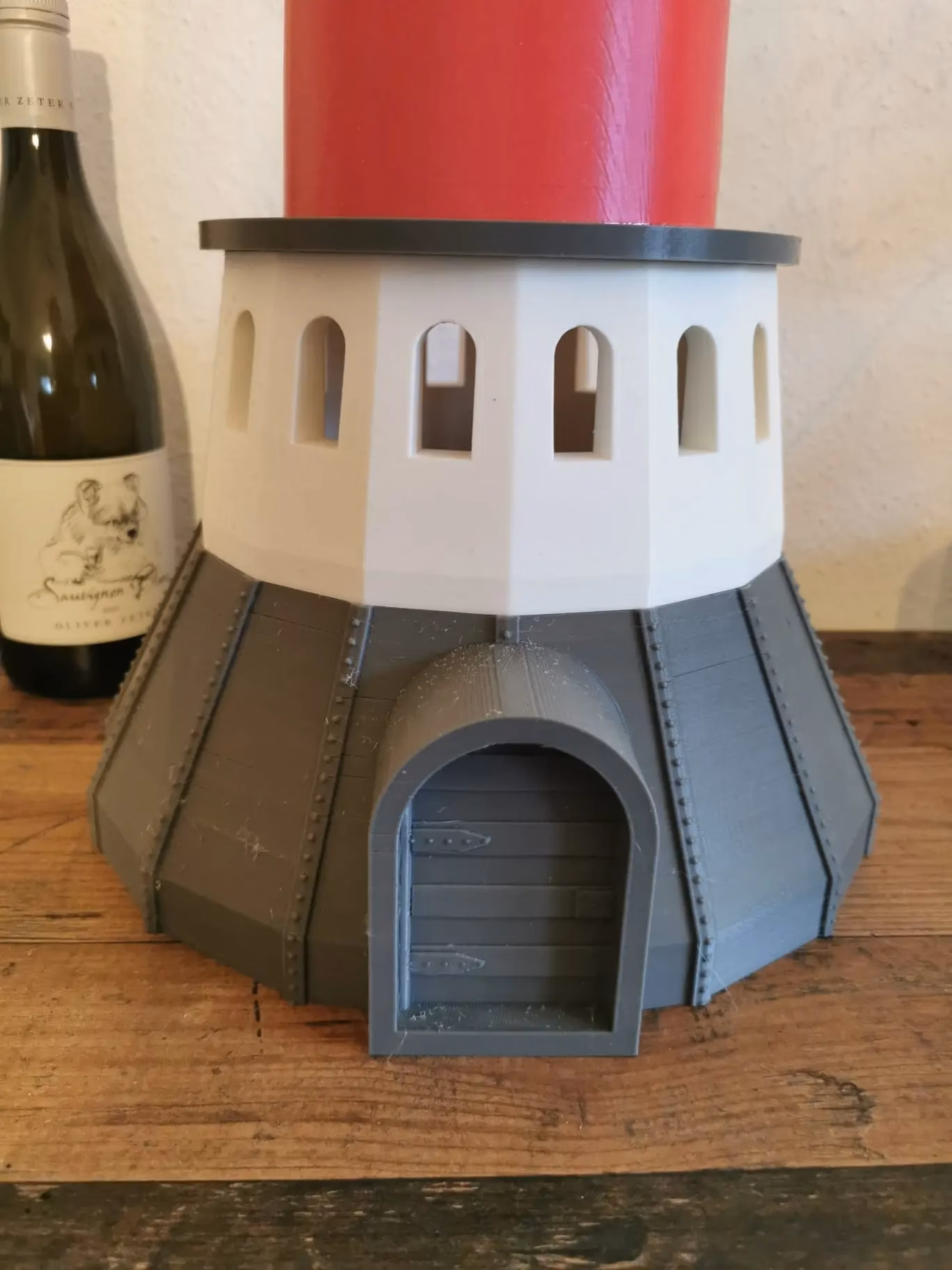 XL Leuchtturm mit Leuchtfeuer für innen & außen